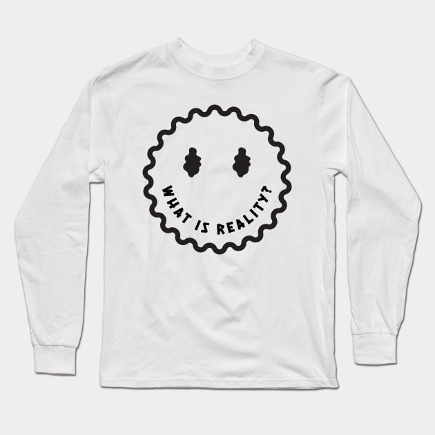 Trippy Smiley Face Long Sleeve T-Shirt by Tip Top Tee's